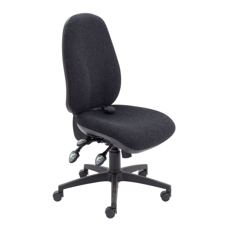 Chenault Polyester Blend Office Chair, Charcoal
