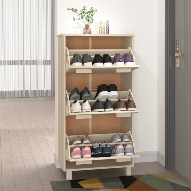 18 Pair Flip Down Shoe Storage