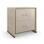 Hang Up 26" Wide 2 - Drawer Nightstand in Dry Martini/Winter Frost/Brushed Gold