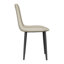 Ensemble de 2 chaises de salle à manger modernes, revêtement en cuir reconstitué kaki, pattes en acier, cuisine-2053227031