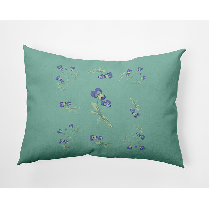 Coussin décoratif Violets PF1634GR62, H 14 po x l 20 po, Rectangulaire