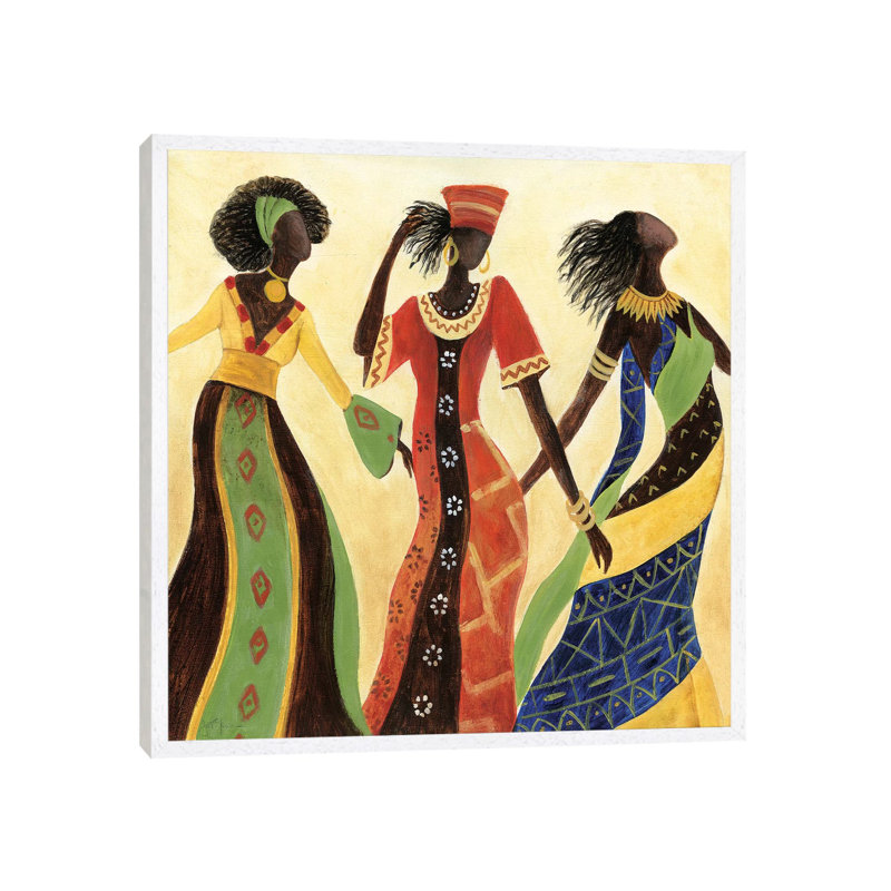 Women Of Marrakesh II - Painting on Canvas, White Framed, 66.04 cm H x 66.04 cm W