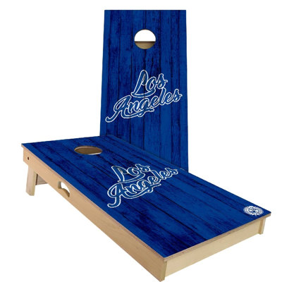 LA Vintage Baseball Cornhole Board Set | Includes (2) Boards, (8) Bags & Optional Accessories