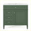 Meuble-lavabo autoportant moderne avec lavabo supérieur et 2 tiroirs-2131471356