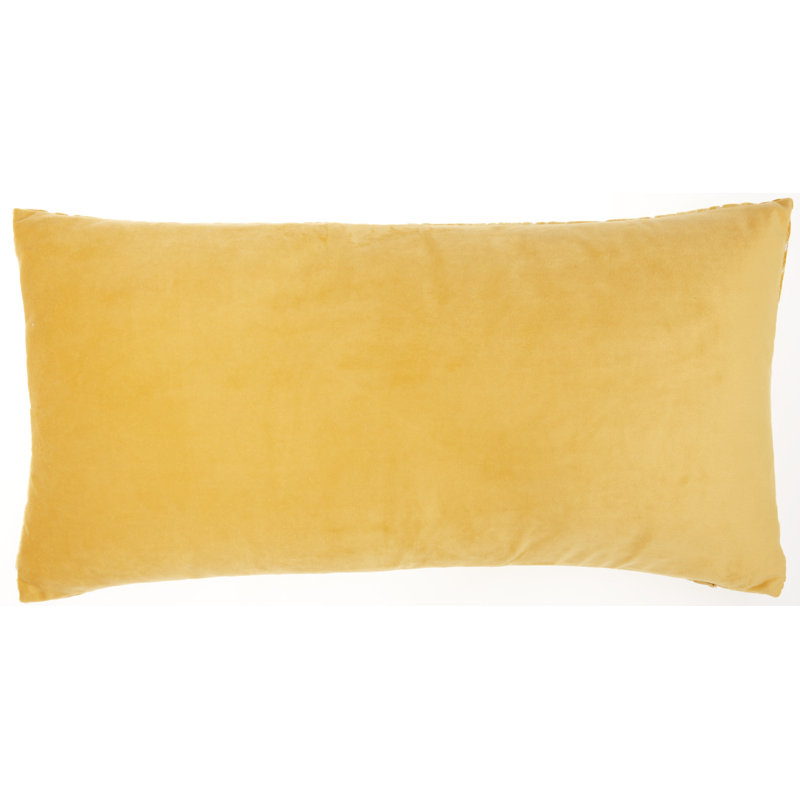  Housse de coussin carré et insert, Jaune, H 12 po x l 24 po, Rectangulaire