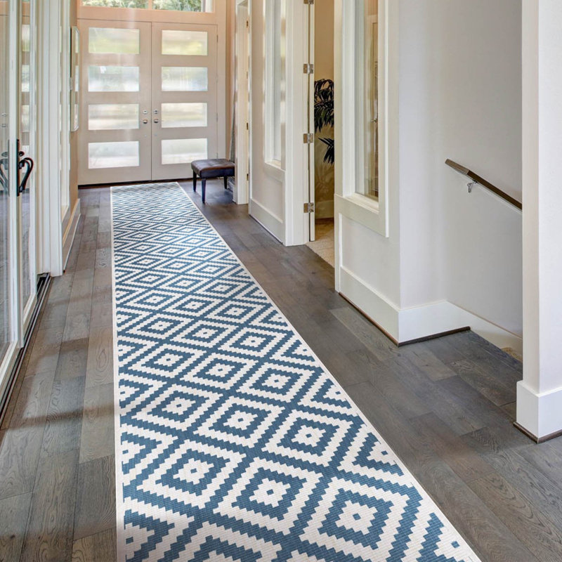 Runner Geometric Flatweave Area Rug, Runner 70 x 150 cm