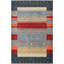 Hand Knotted Wool Area Rug in Black/Gray/Red/Beige-1486056161