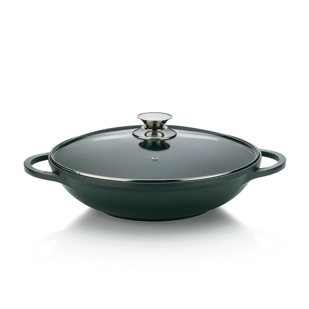 32 cm Antihaft-Wok Kerros aus Aluminium mit Deckel