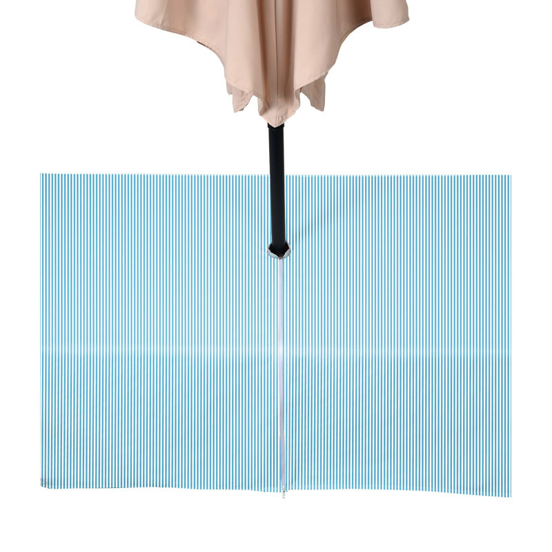 Pinstripe Water Repellent Tablecloth, 120" x 60", Blue