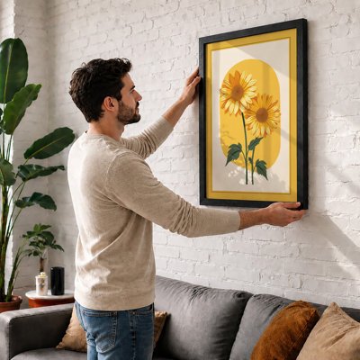 Sunflowers Botanical - Framed Print