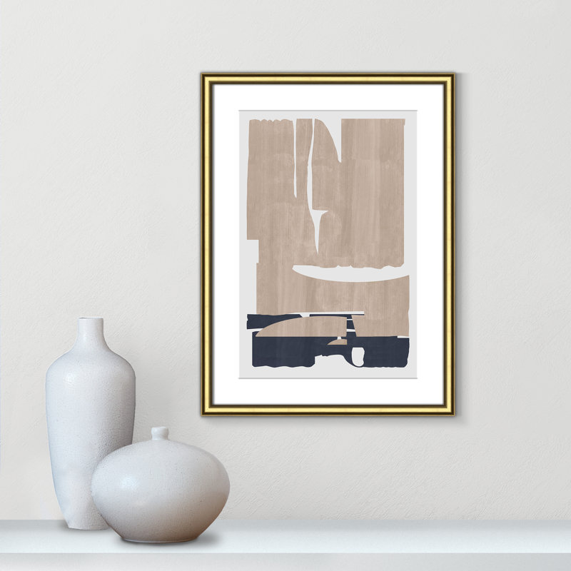 Impression «Deep Golden Brown I» par Cartissi, 18.25'' W x 24.25'' H, Imprimé mat, Gold Classic