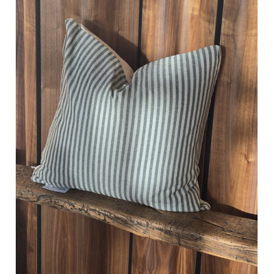 Housse de coussin lombaire rayée