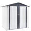 Remise de rangement de jardin en métal gris blanc 6X4x6ft