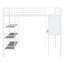 Lit Loft en métal avec 3 couches de tablettes et de bureau, lit élégant en métal avec tableau blanc-114721958-114721957