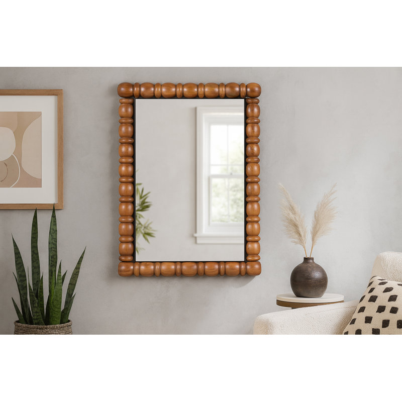 Miroir décoratif Aubrey, 36 po x 26 po, Brun