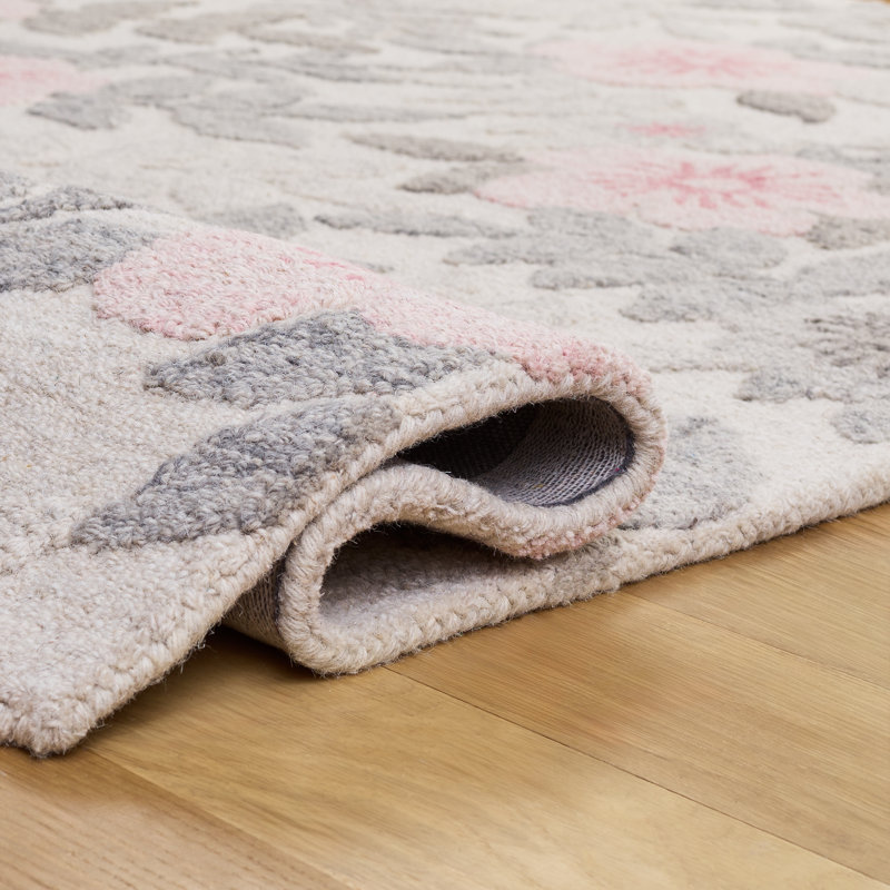 Jardin Hand Tufted Wool;Cotton Floral Indoor Rug, 5'-0" X 8'-0" Rectangle