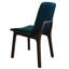 Chaise d’appoint rembourrée en bleu velours Vardy