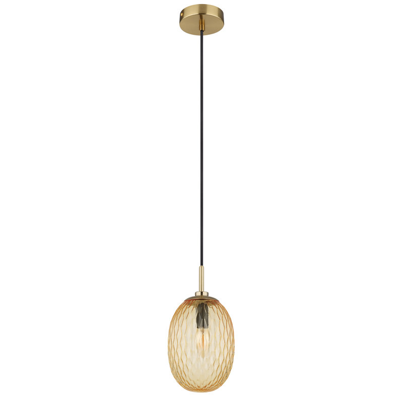 Beshoy 1 - Light Gold Pendant, Amber