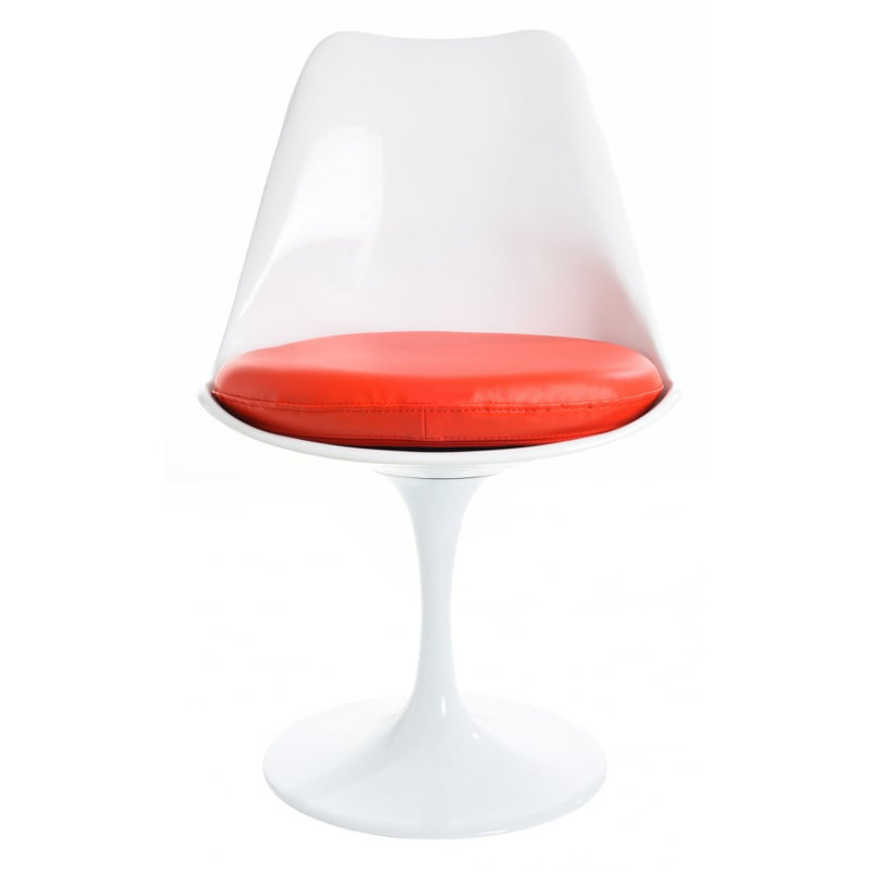Pollard 119.38cm H Polyurethane Upholstered Side Chair, Red