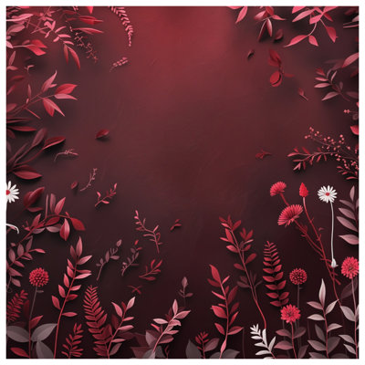Red Leaves Wall Tapestry - Floral Wall Decor