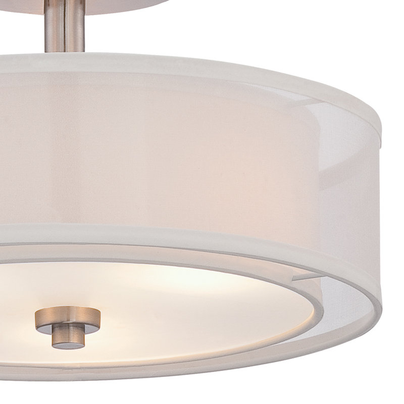 Fabric Semi Flush Mount