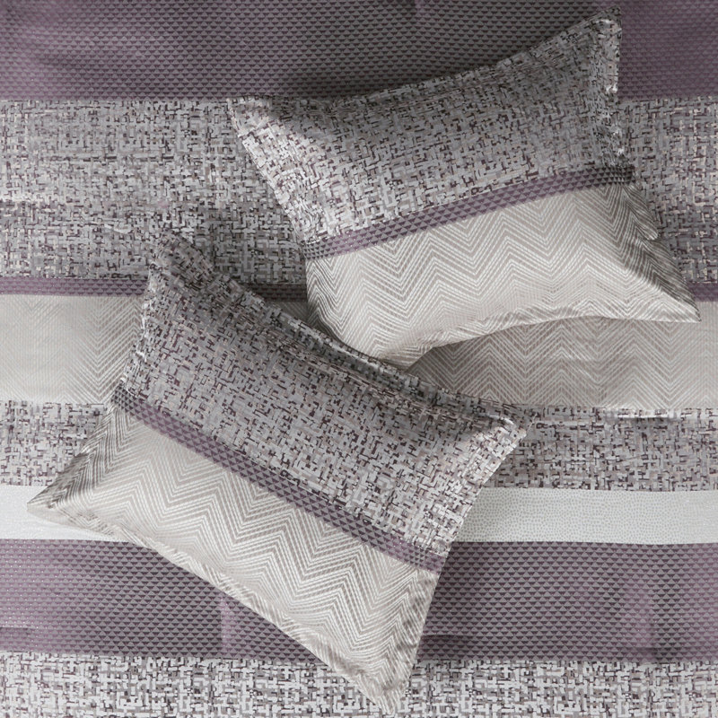 7 Piece Queen Comforter - Purple Pattern Pieces,, Purple, Queen Comforter + 6 Additional Pieces