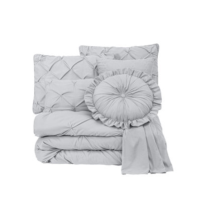 Sydney Pintuck Microfiber 7 Piece Comforter Set
