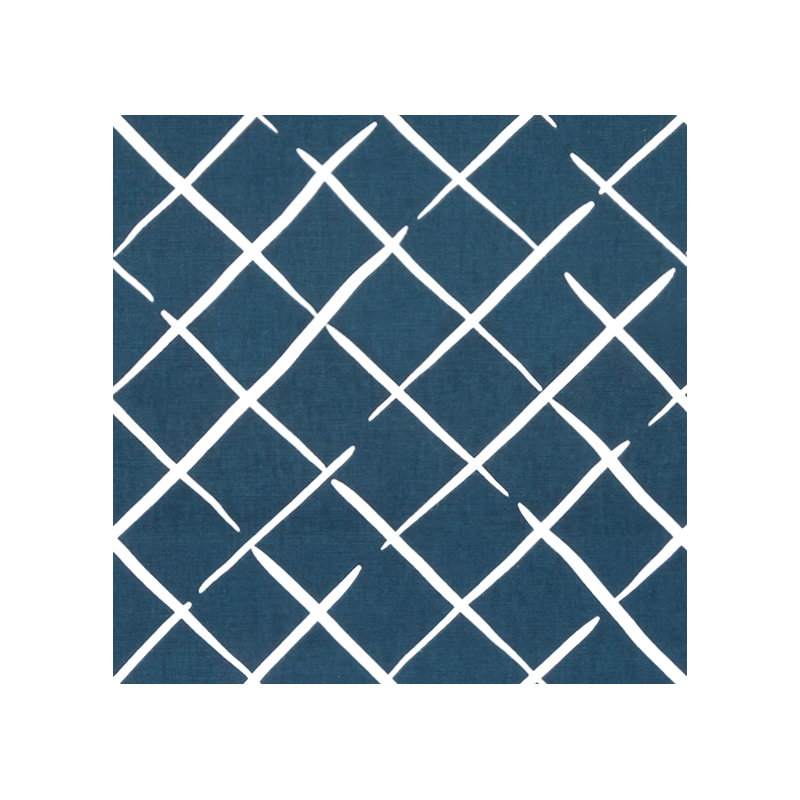 Room Darkening Curtain, 50" W x 96" L, Indigo/White