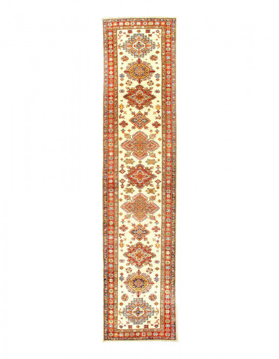 Tapis de couloir en laine d'agneau Diffendal de conception unique 12 pi 07 po x 2 pi 07 po