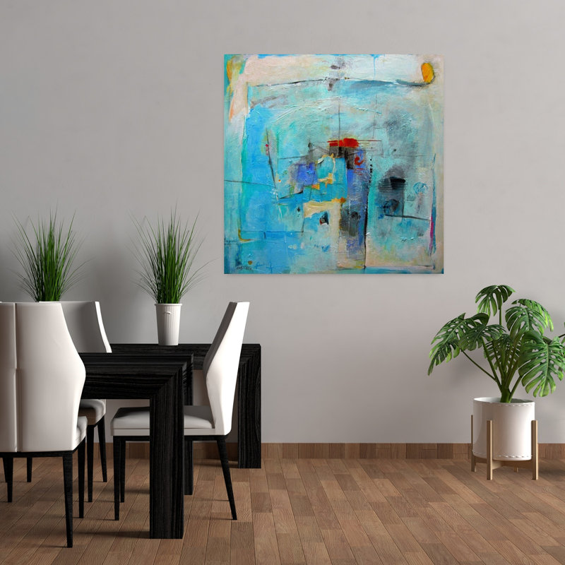 Assemblage requis, art abstrait contemporain, H 36 po x l 36 po