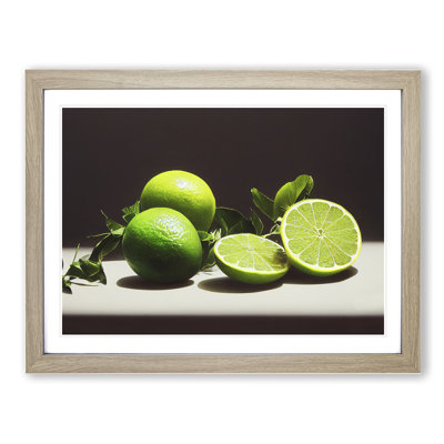 Sliced Lime Fruit - Framed Print