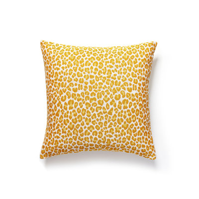 Backyard Bengal Animal Print Square Indoor / Outdoor Pillow Cover & Insert
