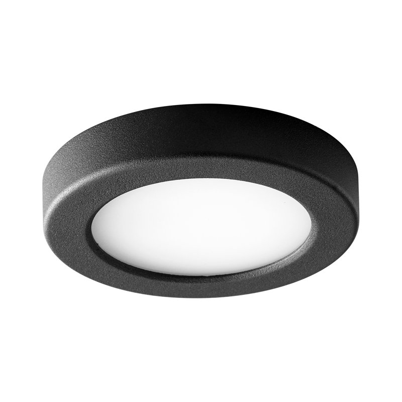Arizbeth Acrylic Flush Mount, Black, 1" H x 5.5" W x 5.5" D