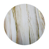 White Oak wood with Gold accents Lacquer Placemat in Round