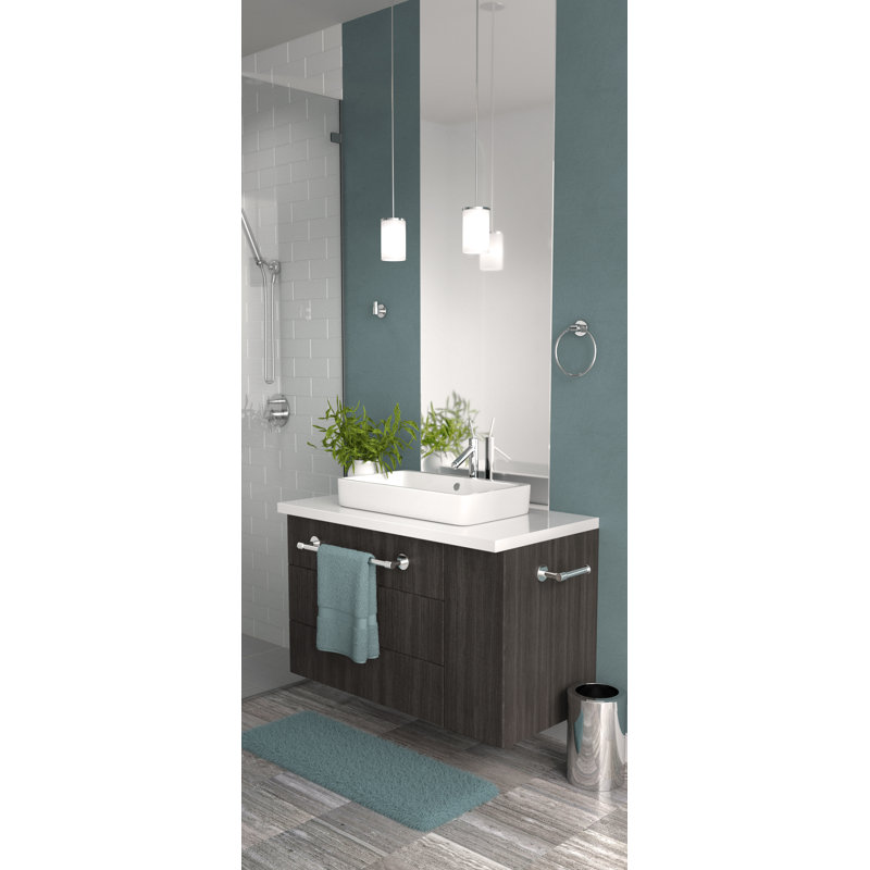 Porte-serviettes mural double 24 po Reveal, Chrome