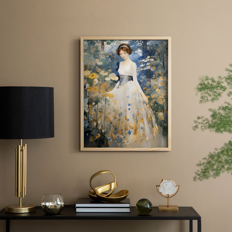 Reproduction encadrée WOMEN Series DLVII - bois massif, Naturel, H 11 po x l 9 po
