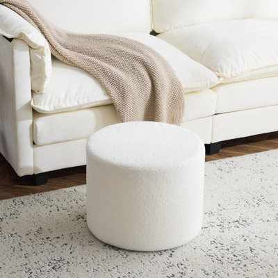 Upholstered Pouf 17.7"x17.7"x13.8"