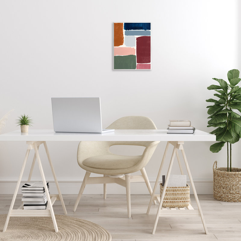 Asymmetrical Shapes Pattern Wall Plaque Art by Victoria Barnes