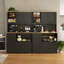 Armoire de rangement pour garde-manger avec support pour micro-ondes-1900656676