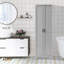 Armoire de rangement avec deux portes, tablette réglable, panneau en MDF - idéale pour l'organisation de la salle de bain et du bureau-1228240025