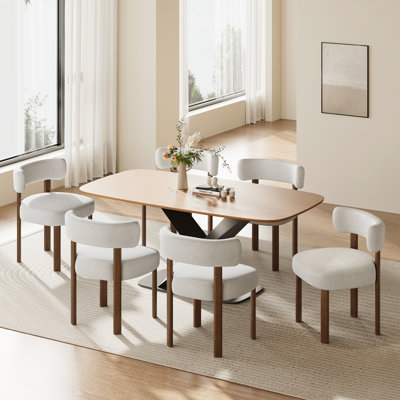 Upholstered Solid Wood Dining Chair Side Chair