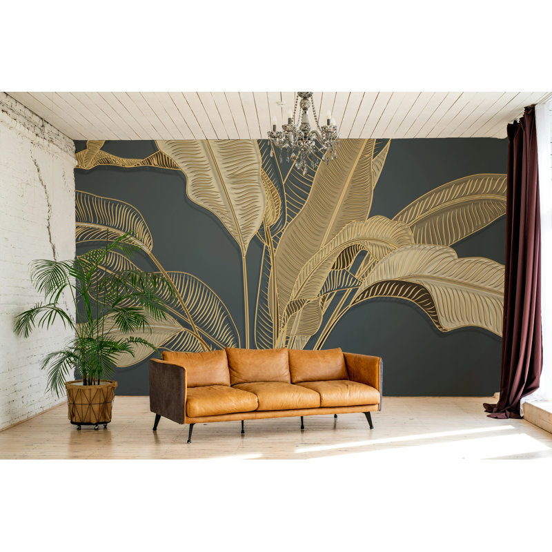 Papier peint amovible Big Big Leaves, L 114 po x l 204 po