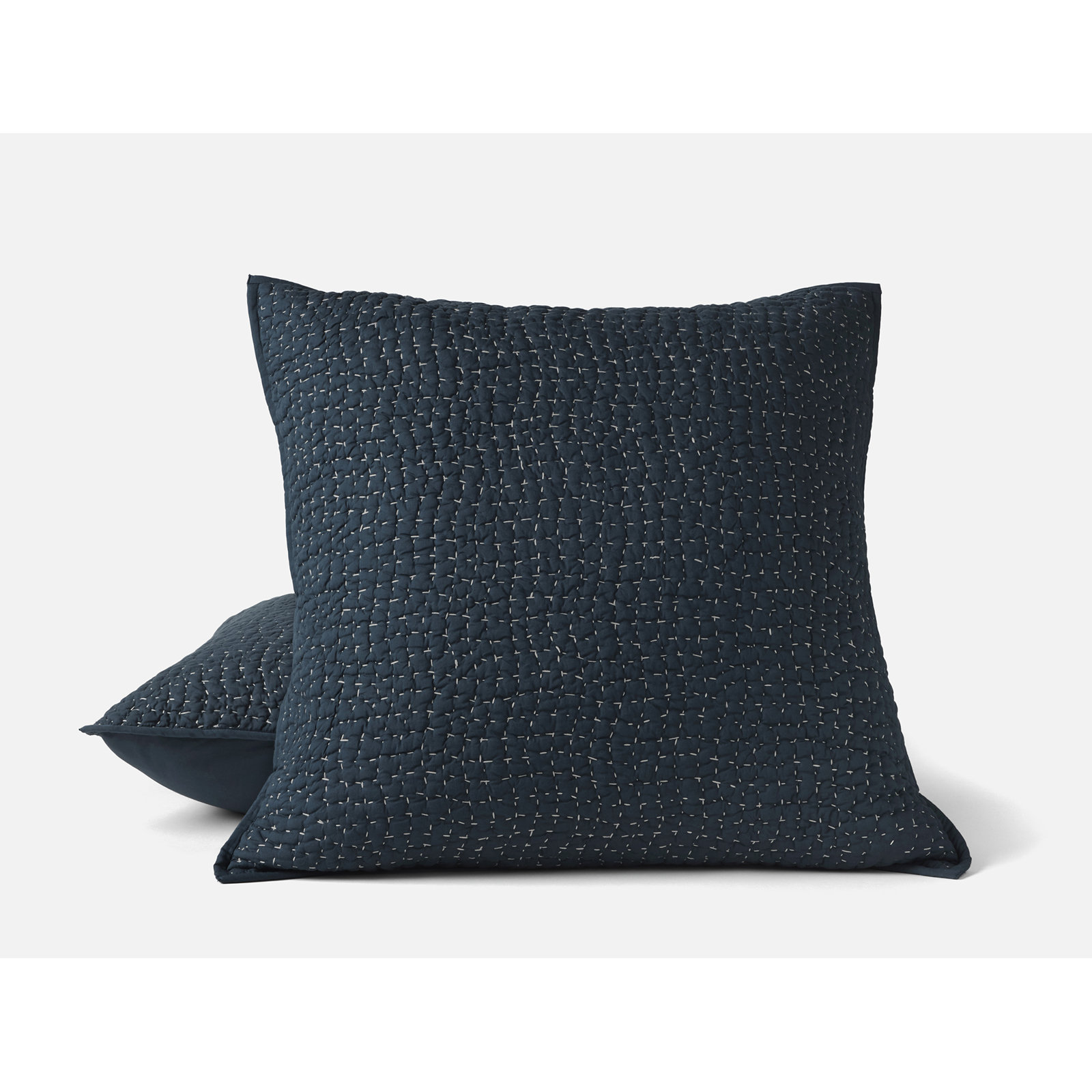 Pebbled Organic Sham, Midnight Indigo