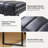 Anahli 52.5'' Wide Channel Tufted Design Vegan Leather Bench-49797032
