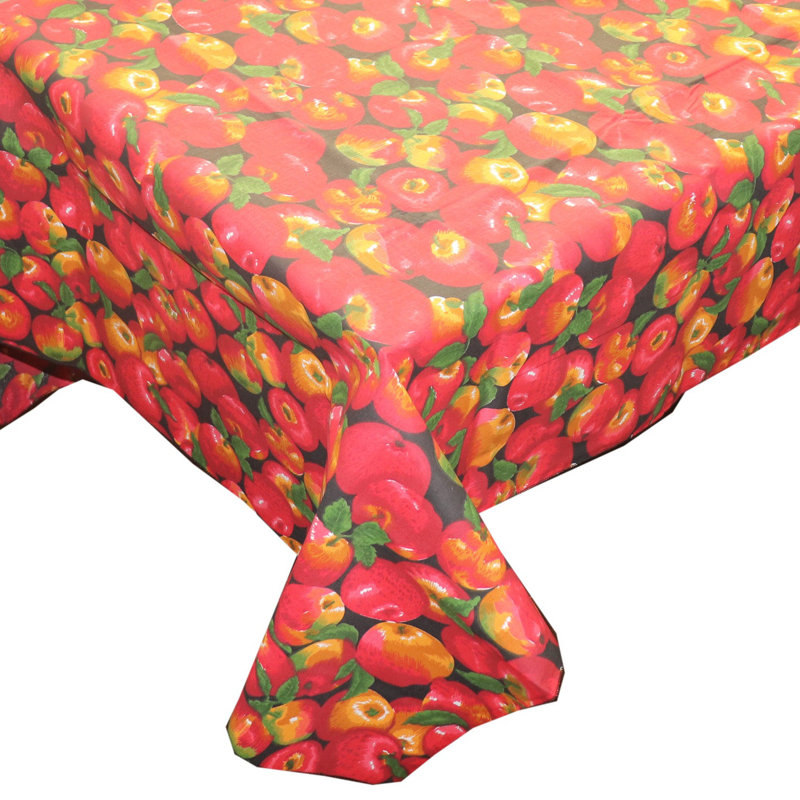 Apples Allover Print Tablecloths, Black, 60" x 48"