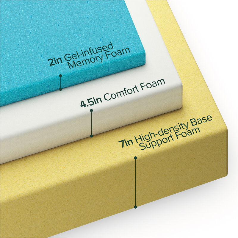 Wayfair Sleep™ 13.5'' Medium Cooling Gel Memory Foam Mattress, King