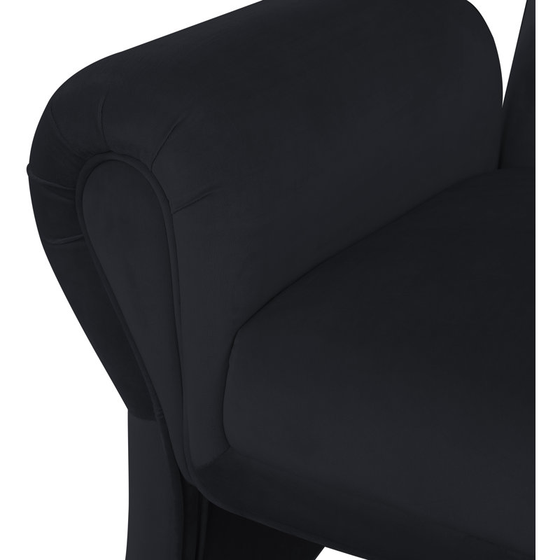 Fleurette 36,5 de large, Velours noir