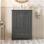 Meuble-lavabo de 24 po avec lavabo en céramique, portes à fermeture en douceur et cloisons de tiroir pour un rangement efficace-70667937