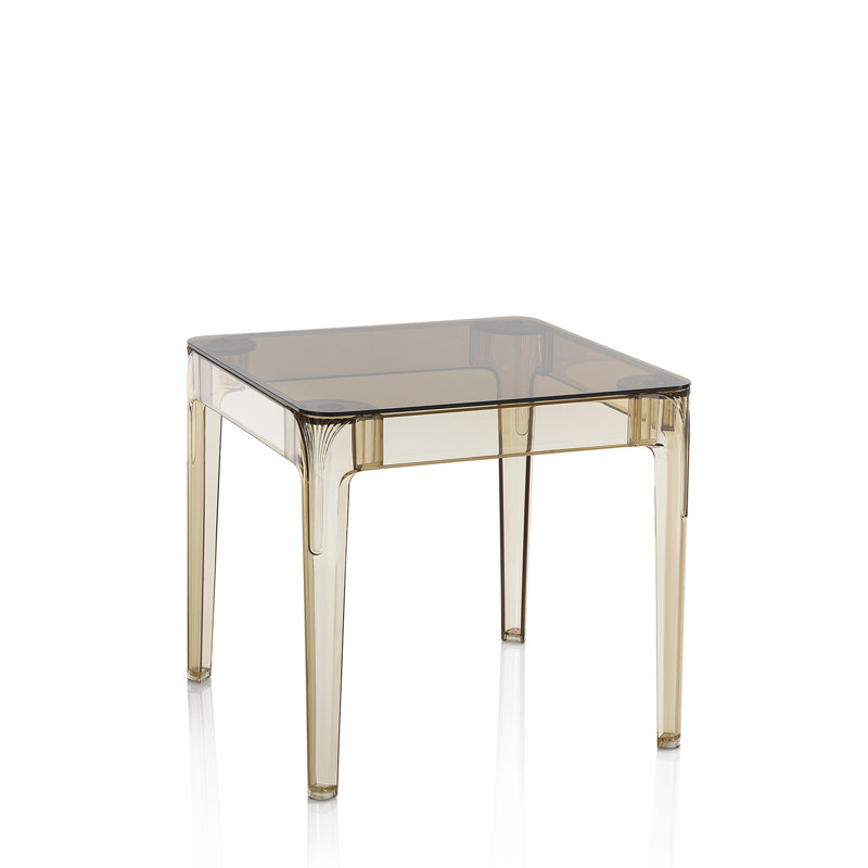 Britani Glass Top Dining Table, Yellow