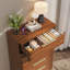 5 commode pour la chambre à coucher, rangement de commode en bois pour le salon, couloir, entrée, noyer